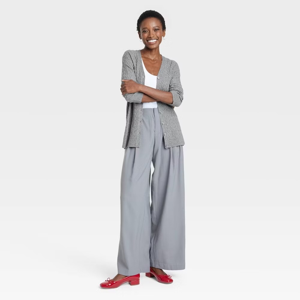 Women's Cable Cardigan by A New Day Dark Gray Size XS New‎ With Tags